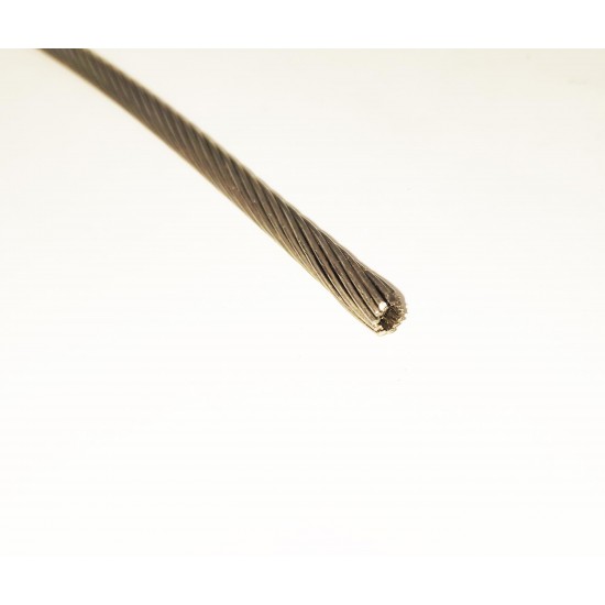 Pure Solid Stainless Steel high quality cable - 4mm diameter  (1/8 inch)