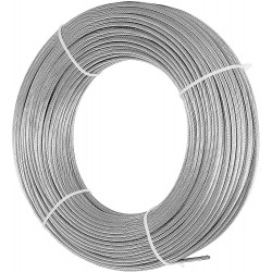 Pure Solid Stainless Steel high quality cable - 6mm diameter  (1/4 inch)
