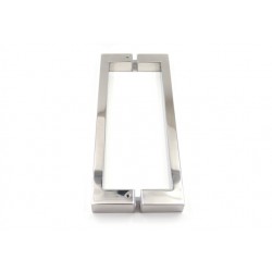 Shower glass door handle-square  16 inch- Chrome finish.