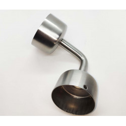 90° Rod style connector elbow for wood handrail 50mm-Chrome