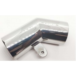 135° Elbow with accessory connector for wood handrail -Chrome