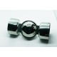  Universal connector for  wood or PVC  handrail 50mm diameter-Brushed finish