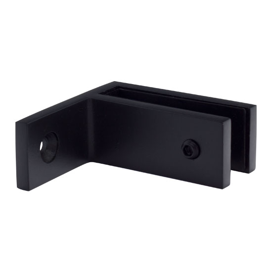Glass clamp glass to wall for 10-12mm glass - Black finish