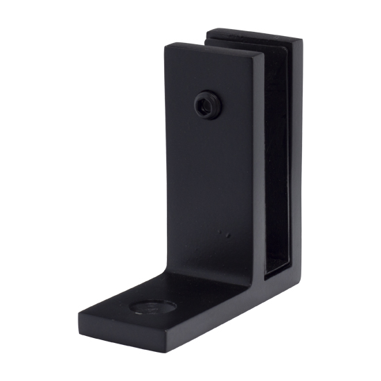 Glass clamp glass to wall for 10-12mm glass - Black finish