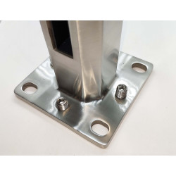 Heavy Duty Square glass spigot- Adjustable levels- Duplex Stainless Steel 