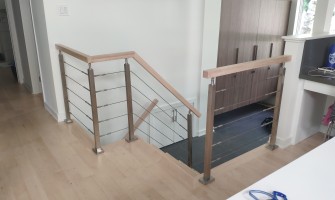 Stainless Steel cable railings residential project.