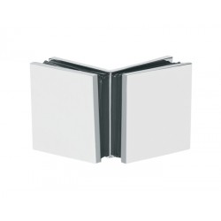 90° GLASS CLIP SQUARE STYLE GLASS TO GLASS 45X45MM-CHROME FINISH
