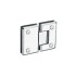 SQUARE BEVELED 180°  HINGE FOR GLASS TO GLASS DOOR. BRASS -CHROME.