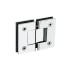 Square style 180°  hinge for  glass to  glass door. Stainless Steel-Brushed.