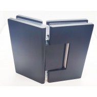 Square style 135°  hinge for  glass to  glass door. Stainless Steel-Matte Black.